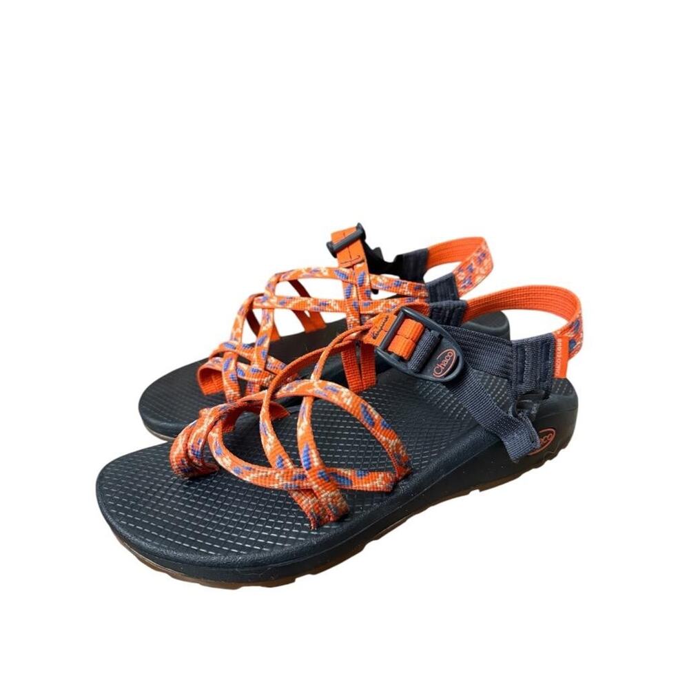 Chaco ZX2 Cloud Botanic Spicy Orange Toe Loop Sandal Women size 9 - Picture 2 of 5
